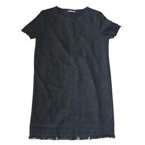 Zara Black Faux Suede Feinge Dress XL